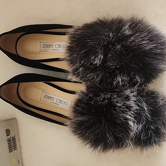 Jimmy Choo Fur Flats - Picture 3 of 7
